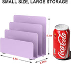 OUTIOE Mail Organizer Countertop, Small Desk File Organizer, Metal File Holder - Image 3