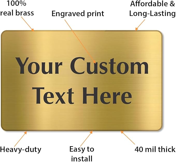 SmartSign Custom Brass Sign - Image 4