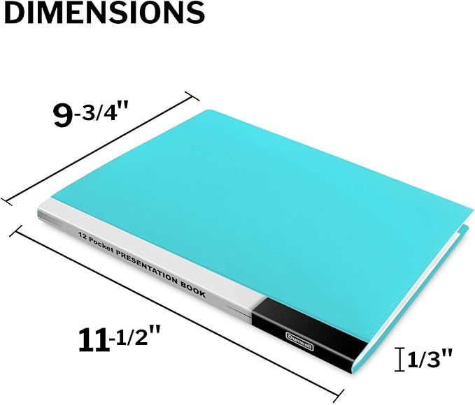 Dunwell Presentation Binder 12-Pocket, Displays 24 Pages, 8.5x11 Portfolio - Image 9