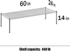 Regal Altair 24" Deep x 60" Wide x 14" Height Wire Shelving Kit | 1-Tier | NSF - Image 3