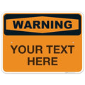 Custom Warning Sign, OSHA Sign, 18x24 Inches, Rust Free .063 Aluminum, Fade by SigoSigns