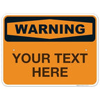 Custom Warning Sign, OSHA Sign, 18x24 Inches, Rust Free .063 Aluminum, Fade by SigoSigns