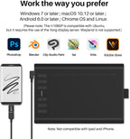 huion inspiroy h1060p graphics drawing tablet, 10 x, package contents