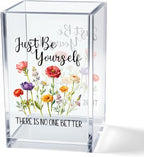 Vgrti Just Be Yourself Acrylic Makeup Brush Organizer Holder, Motivational by Unknown