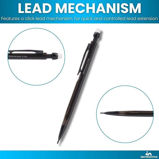 1InTheOffice Mechanical Pencils 0.7mm, 48 Pack - Image 4