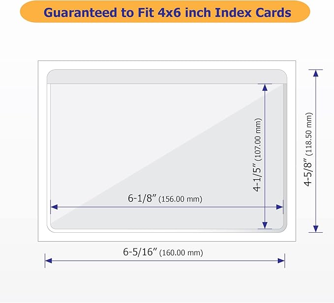 Clear Adhesive 4" x 6" Index Card Pockets - Image 4