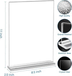 EHWINE Acrylic Sign Holder 8.5 x 11, 18 Pack Double-Sided Stand up Table Top - Image 4