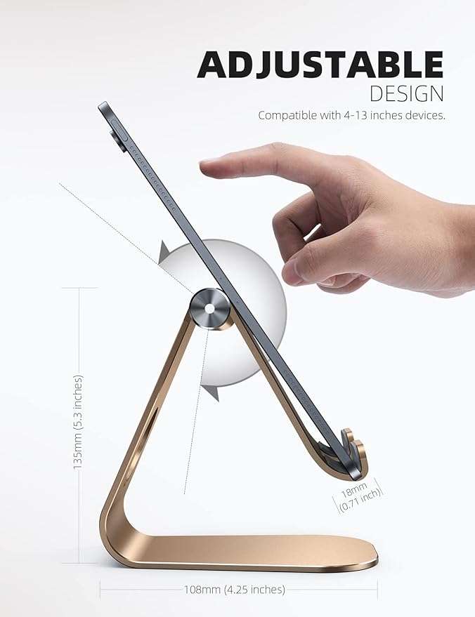 Lamicall Tablet Stand, Adjustable Tablet Holder - Image 5