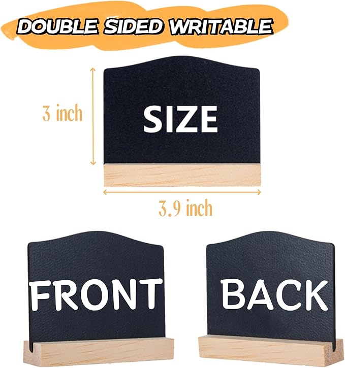 10 Pcs Reusable Mini Chalkboard Signs - Image 2