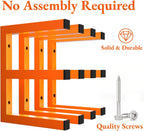 moomsine lumber storage rack wall mounted, 6-level holds, close-up detail