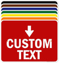 Custom Arrow, Custom Directional Sign, Down Arrow, 18x24 Inches, Rust Free .063 by MySignCenter