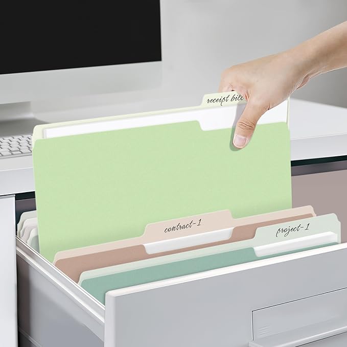 SUNEE File Folders, 30 Pack Manilla Folders 8.5 x 11, Colored File Folders Home - Image 7