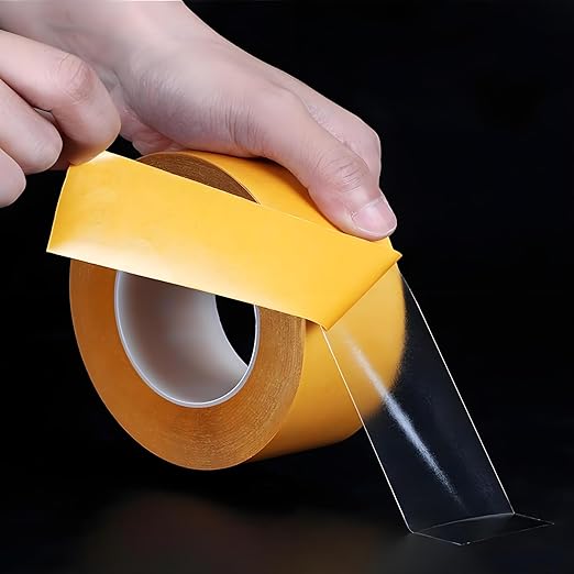 Ultra-Thin Clear Double Sided Adhesive Tape 2 Inch x 85FT Heavy Duty Two Side by Angkeel
