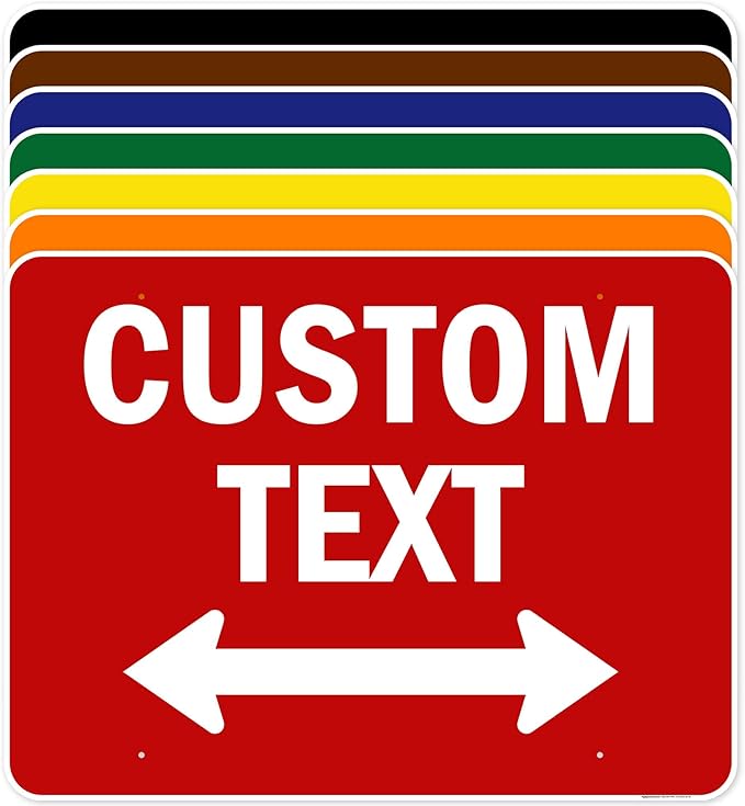 Custom Arrow, Custom Directional Sign, Two way Arrow, 36x48 Inches, Rust Free by MySignCenter