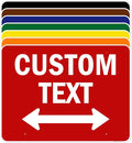 Custom Arrow, Custom Directional Sign, Two way Arrow, 36x48 Inches, Rust Free by MySignCenter