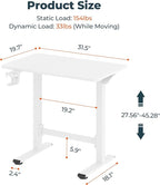 FitStand Small Small Pneumatic Adjustable Stand Up Desk, Rolling One-Piece - Image 2