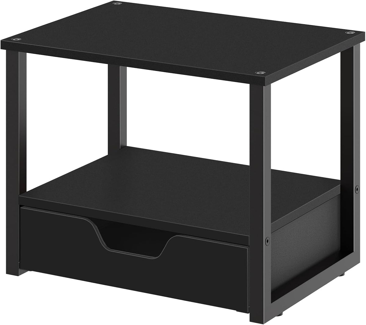 YATINEY Desktop Printer Stand, 2-Tier Printer Table with Non-Woven Drawer, Mu...
