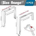 Amylove 4 Pcs Adjustable Cubicle Hanger Universal Partition Metal Cubicle Hooks - Image 2