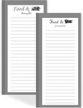 Utron 2 Pack Magnetic Notepads for Refrigerator, 100 Pages/Book Grocery List by Utron