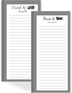 Utron 2 Pack Magnetic Notepads for Refrigerator, 100 Pages/Book Grocery List by Utron
