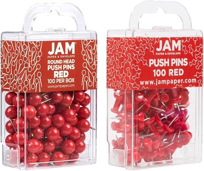JAM PAPER Colorful Push Pins - Image 2