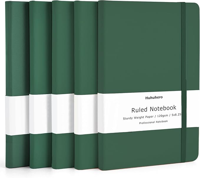 Huhuhero Notebooks Journal, Ruled Notebook, Premium Thick Paper Lined Journal by Huhuhero