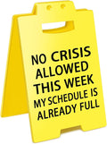 Smilelife Funny Office Cubicle Decor No Crisis Allowed This Week Desk Sign Team by Smilelife