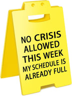 Smilelife Funny Office Cubicle Decor No Crisis Allowed This Week Desk Sign Team by Smilelife