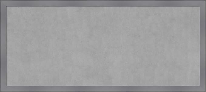 Amanti Art Grey Framed Magnetic Board 22x50 Oversize Vision Board by AmantiArt