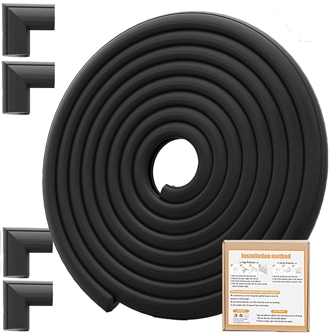 Baby Proof Corners and Edges Protector 8.2ft, Fireplace Baby Proofing Bumper by Dekukar