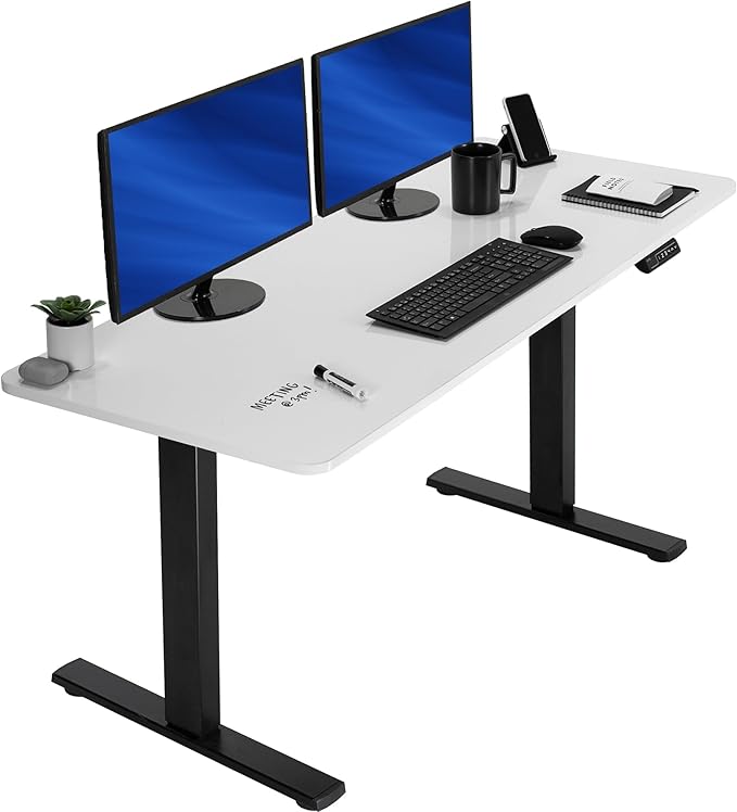 VIVO Electric Dry Erase 60 x 24 in Standing Desk, Memory Height Adjustment by VIVO