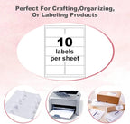 BESTEASY 10-UP Address Labels, /Address Mailing Labels 1000 Sheets Shipping - Image 2