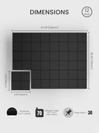 Bumusty Large Cork Board Alternative-47 x35 Felt Bulletin Board Tiles, - Image 2