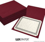 LUXPaper 9.5" x 12" Certificate Holders | Burgundy Linen | 100lb. Cover | 25 Qty - Image 7