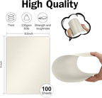 100 Sheets Silver Shimmer Cardstock 8.5 x 11 Metallic Paper, Goefun 80lb Card - Image 2