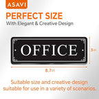 ASAVI “OFFICE” Acrylic Door Sign – Waterproof & Fade-Resistant Office Label - Image 2