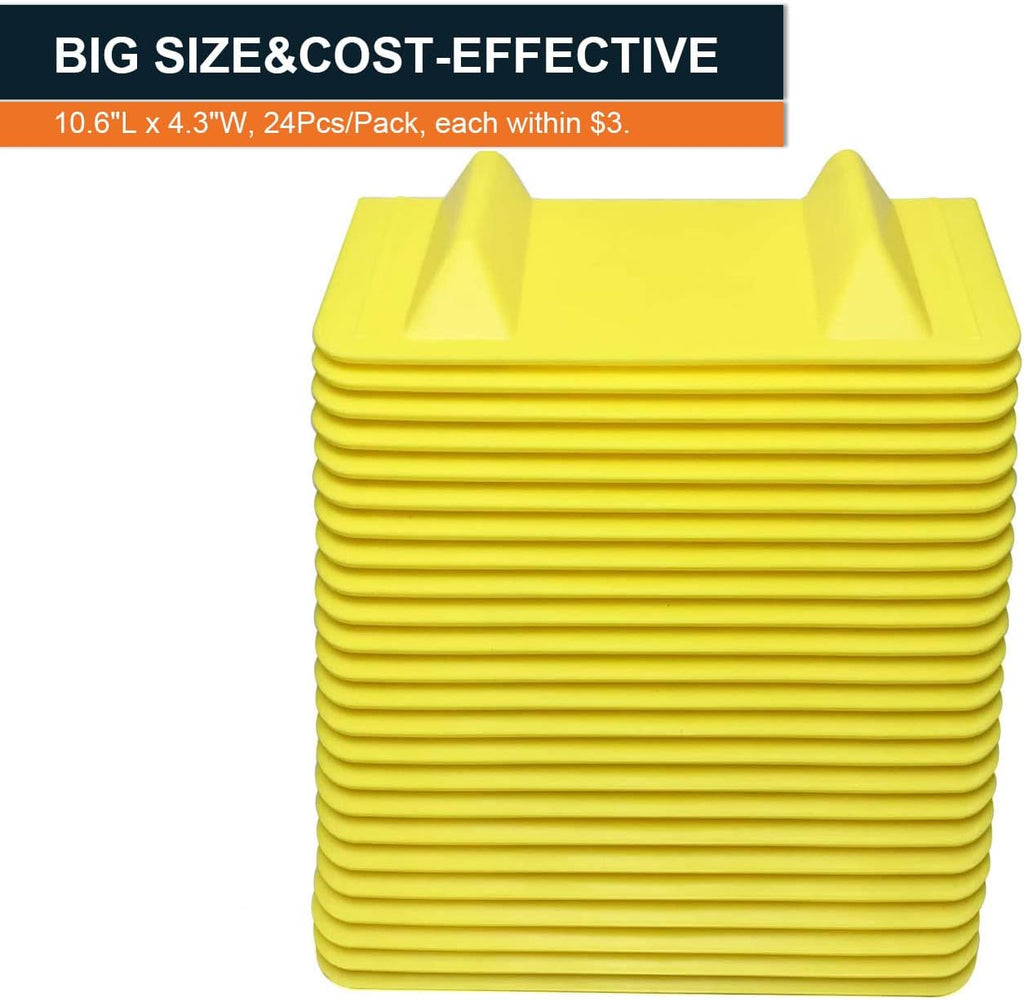 Flatbed Edge Protector Holder (24pcs, 10.6"L x 4.3"W) Tie Down Corner Strap Protector Heavy Duty Cargos Protector for Cargo Protection