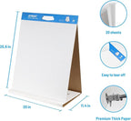 2-Pack Tabletop Sticky Easel Pad and Dry Erase Board 2 in 1, 20 x 23 inches - Image 2