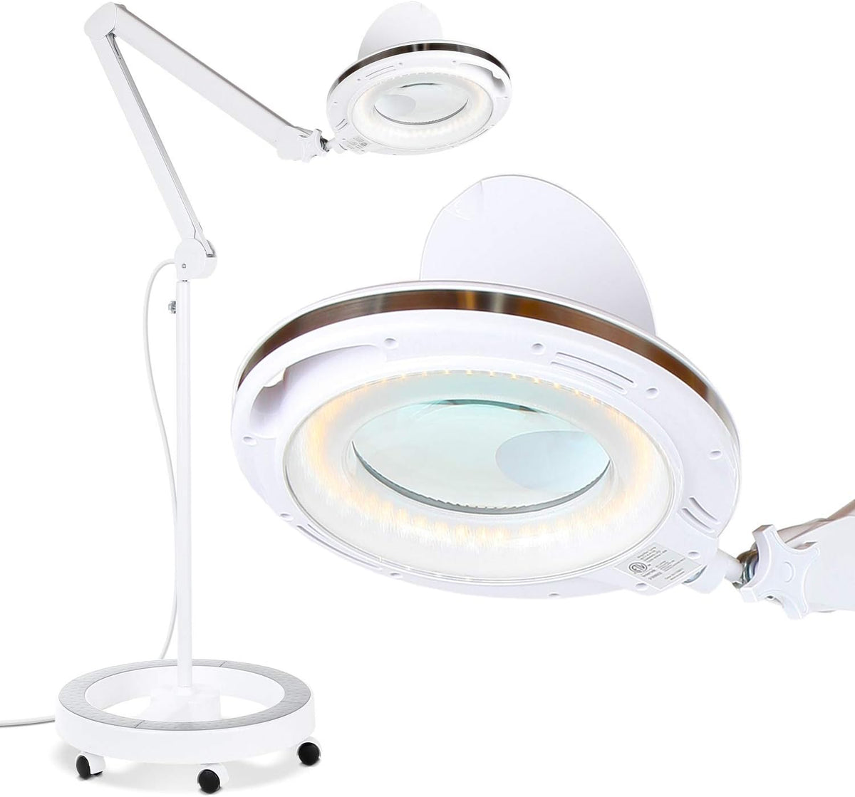 Brightech LightView Pro Magnifying Glass with Light and Stand, Magnifying Flo...