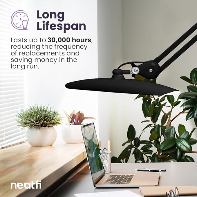 Neatfi XL 2, 200 Lumens LED Task Lamp, 4 Level Brightness, Desk Light - Image 3