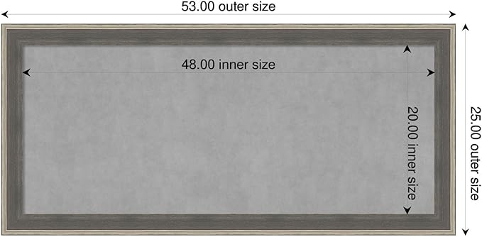Amanti Art Grey Framed Magnetic Board 25x53 Oversize Vision Board - Image 2