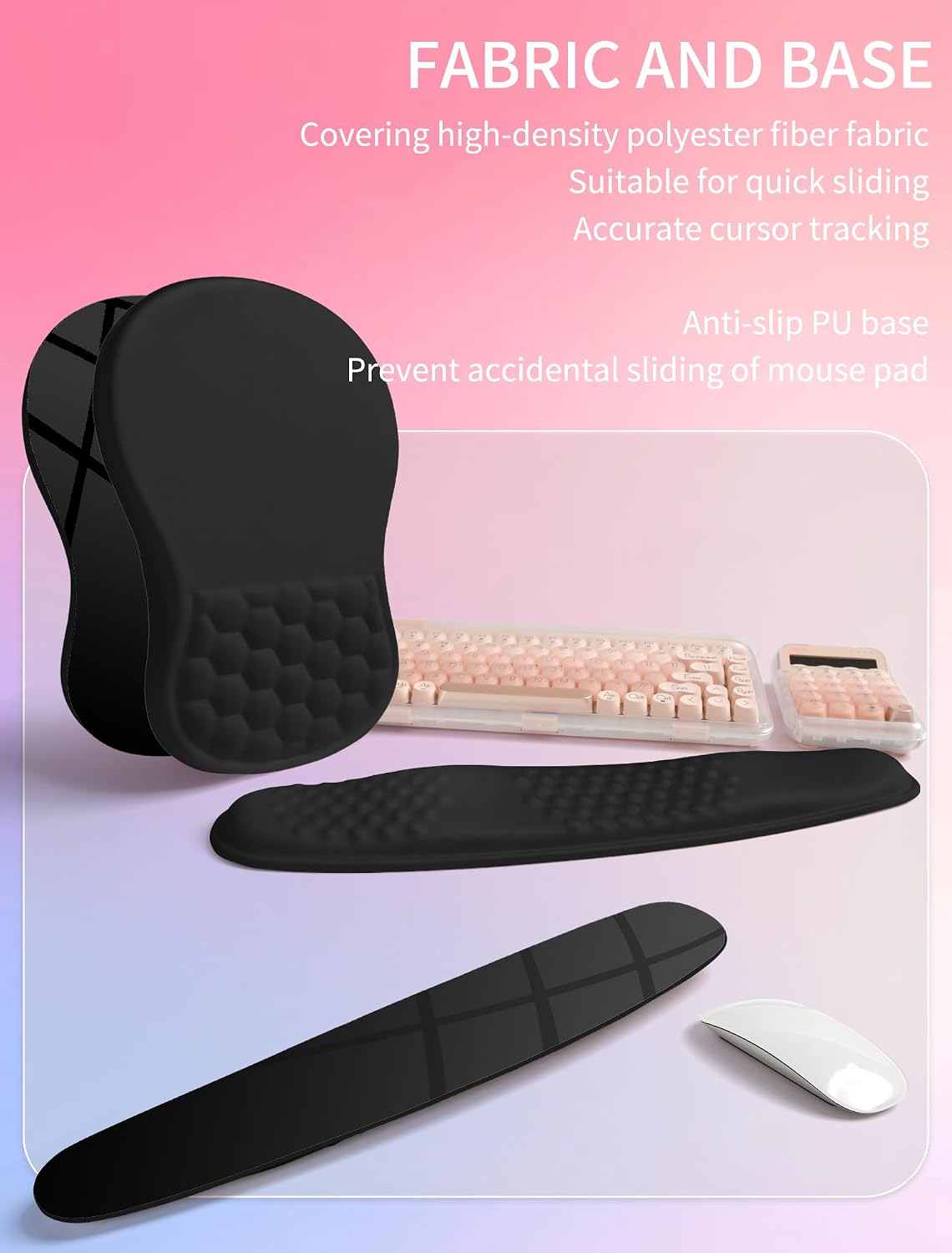 Hokafenle 2in1 Combination, Wave Keyboard Wrist Rest and Ergonomic Curvature ...