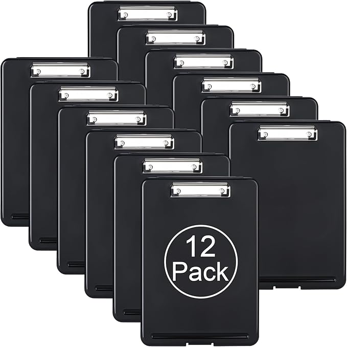 ZCZN Plastic A4 Form Storage Box Case, Clipboard Case, Bulk clipboard Set by ZCZN
