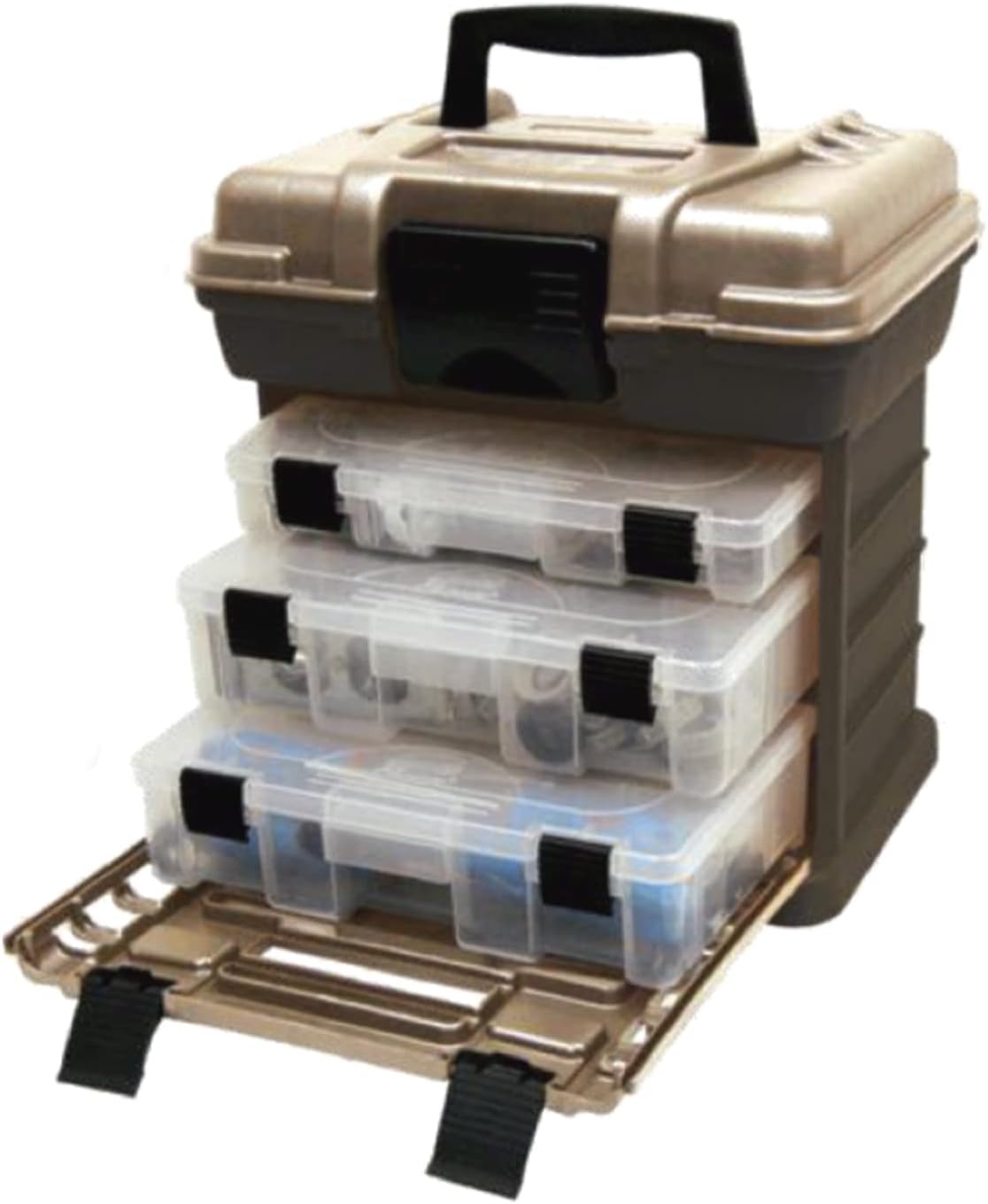 Plano Molding 1363 Stow N Go Toolbox, Graphite Gray and Sandstone