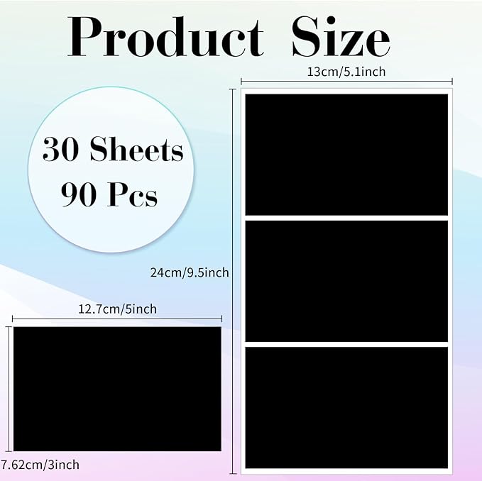 STARLIBOO Removable Colored Labels Stickers, 3X5 Inch Removable Large Label - Image 2