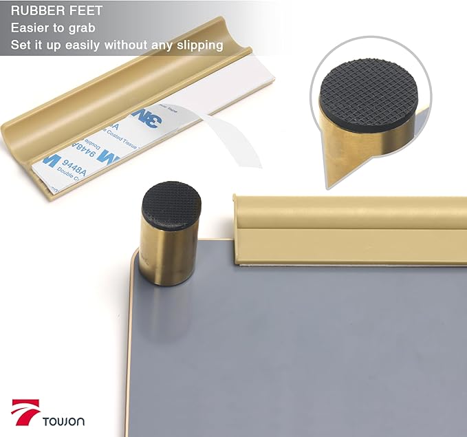 Gold Metallic Glossy Mirror Small White Board - Image 4