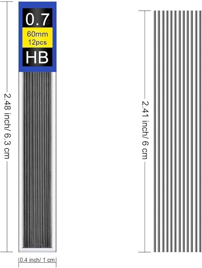 DreamAug 0.7mm HB Mechanical Pencil Lead Refills – 120 Pieces, Break-Resistant - Image 2