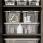 Superio Storage Bins with Lids- 2 Pack, 6.6 Qt Clear Boxes - Image 9