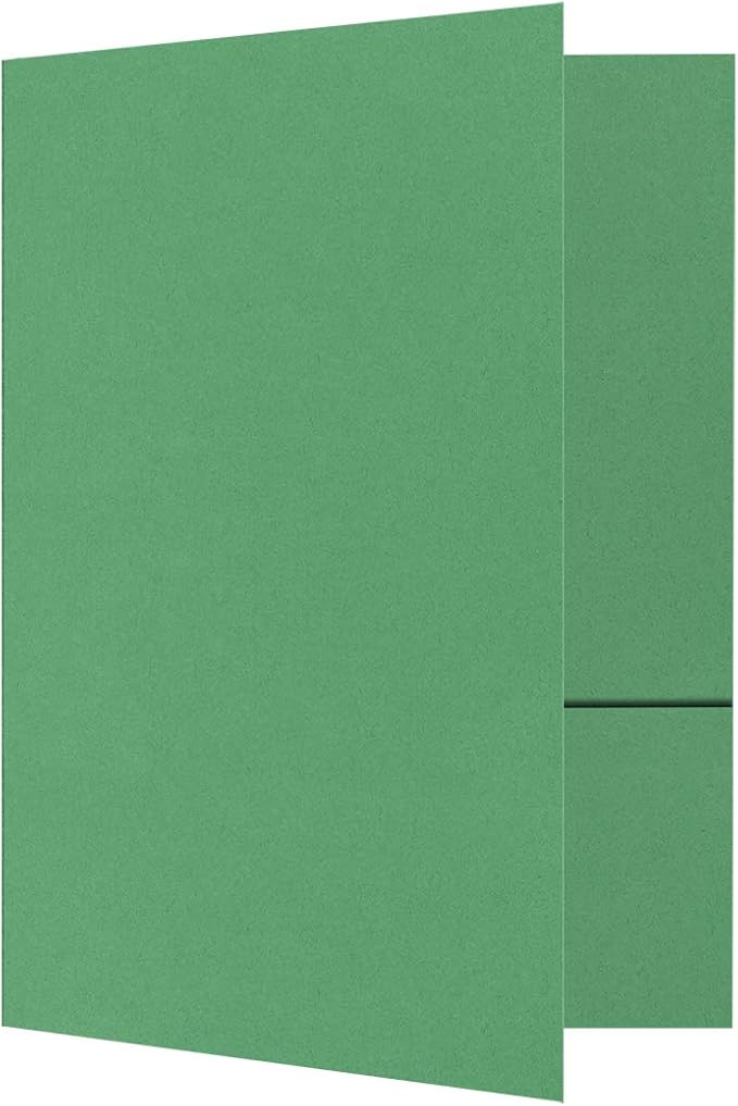 LUXPaper 9" x 12" Presentation Folders | Two Pocket | Holiday Green | 100lb. by LUXPaper