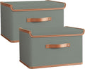 Tuza 2 Pack Storage Bins with Lids, Collapsible Closet Organizer Container by TidySpaceSoftlyStyled